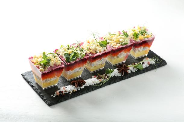 Мини Салат сельдь под шубой