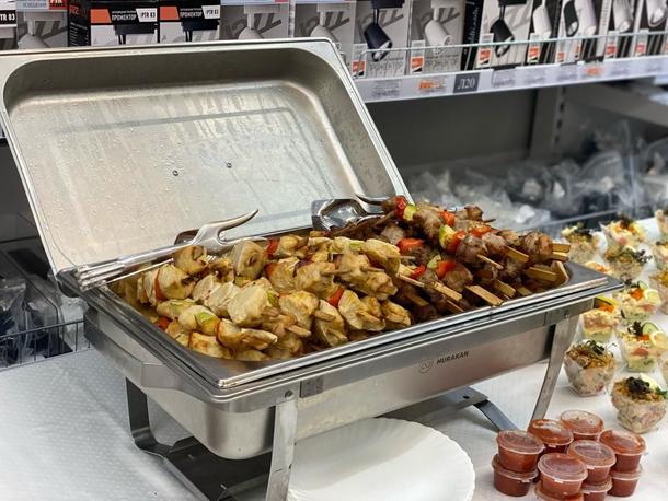 Горячий сет из мини-шашлыков