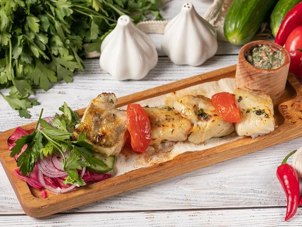 Мини-шашлычок из судака Мини-шашлычок из судака