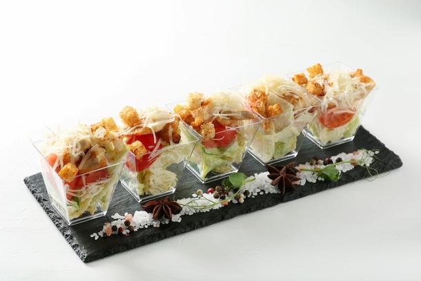 Мини салатик цезарь с куриным филе